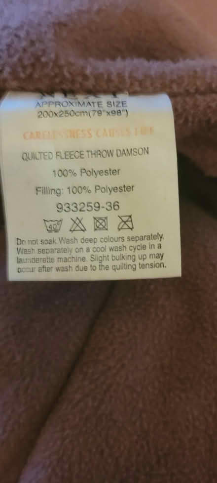 Photo of free quilted fleece / throw (Fareham PO15) #2
