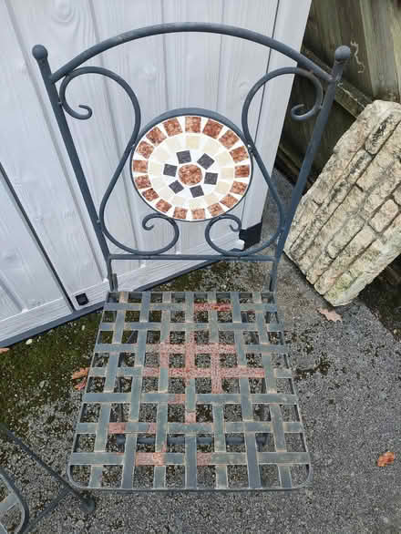 Photo of free 2 x Metal Folding Patio Chairs (North Baddesley) #3