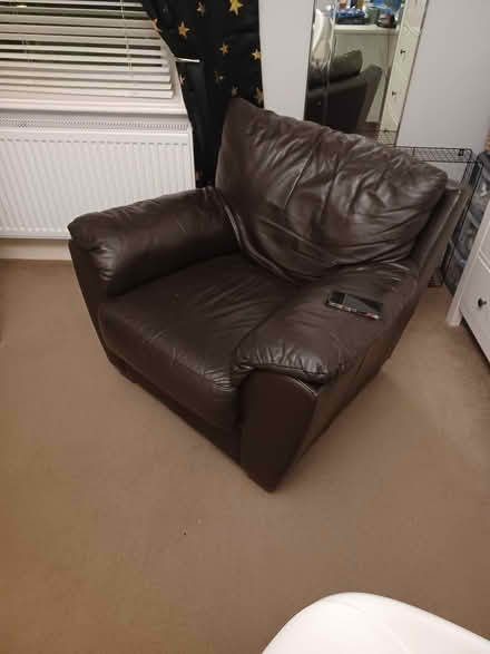 Photo of free Leather armchair (Kirkheaton, Huddersfield) #1