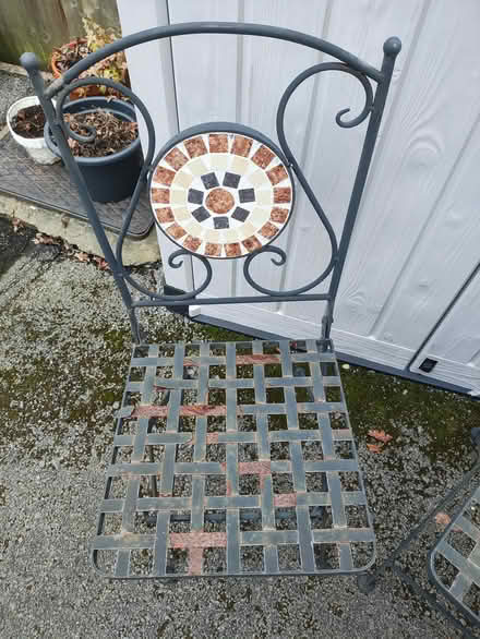 Photo of free 2 x Metal Folding Patio Chairs (North Baddesley) #4