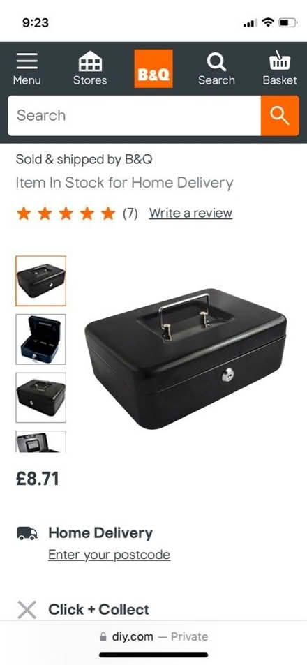 Photo of Lockable metal box (Acton W3) #1