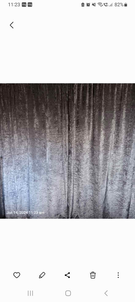 Photo of free 66x72 Pencil Pleat Silver Curtains (St. Albans) #1