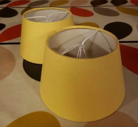 Photo of free 2 small yellow lampshades (North Town SL6) #1