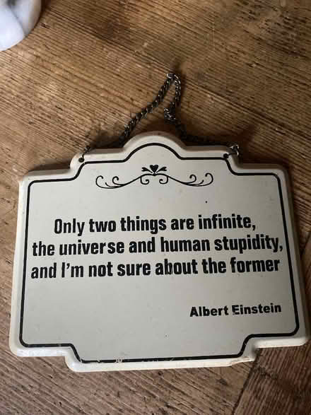 Photo of free Einstein quote plaque (East Challow OX12) #1