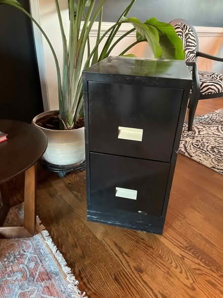 Photo of free Black filing cabinet (Red mill area) #1