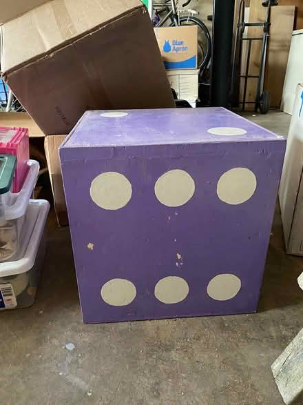 Photo of free Wooden cube painted like a die (Redmond) #1