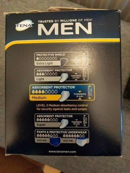 Photo of free Tena Men - Level 2 (Bruntsfield EH10) #2