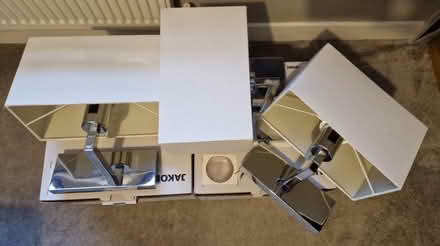 Photo of free Endon wall lights chrome/white x3 (Kidlington OX5) #1