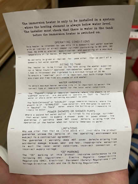 Photo of free Immersion heater (Sydenham SE26) #3