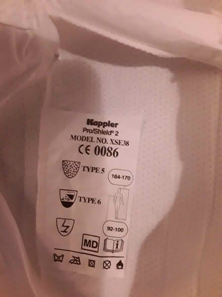 Photo of free Disposable overalls, new (Hartlepool TS25) #2