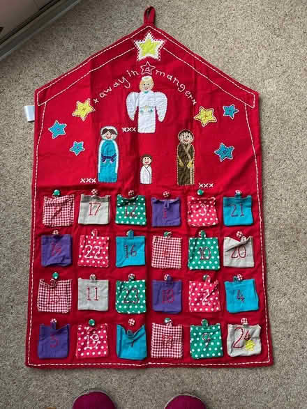 Photo of free Cloth advent calendar wall hanging (Lenton NG7) #1