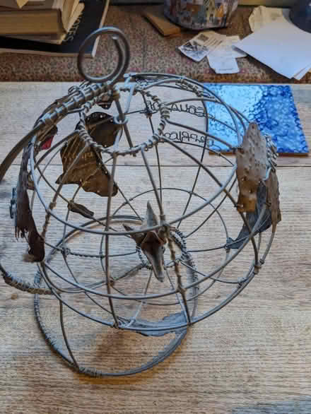 Photo of free Spinning globe recycled metal art (Harbertonford TQ9) #2