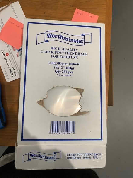 Photo of free Polythene food bags x 3 (Great Portland Street W1W) #1