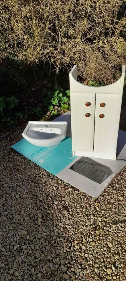 Photo of free Small Basin with cabinet (Innsworth GL3) #2