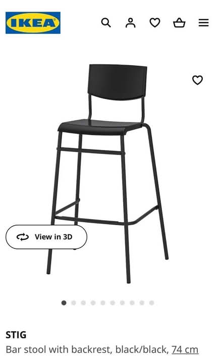 Photo of free Ikea STIG Bar stool with backrest (E95) #1