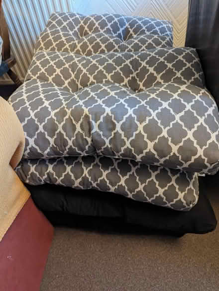 Photo of free Large cushions (4x grey & white, 2x XL black) (Littledale S9) #2