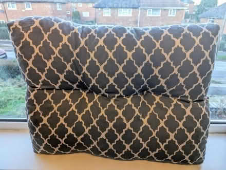 Photo of free Large cushions (4x grey & white, 2x XL black) (Littledale S9) #1
