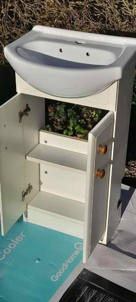 Photo of free Small Basin with cabinet (Innsworth GL3) #1