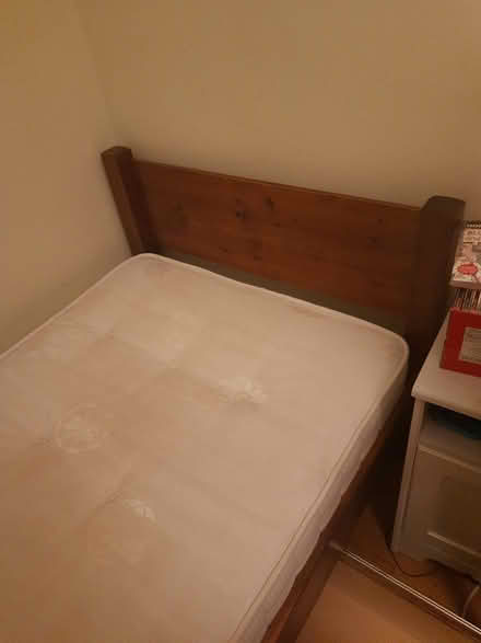 Photo of free Dark wood single bed & underdrawer (TW9) #1