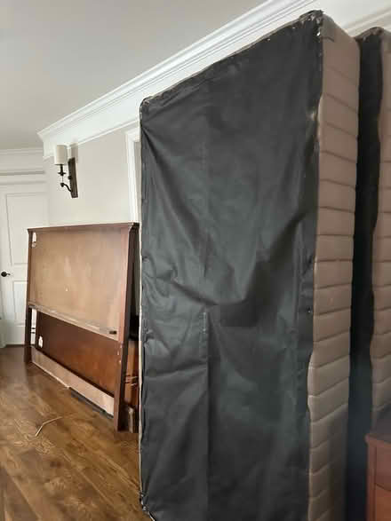 Photo of free King size bed frame + box springs (City of Fairfax) #3