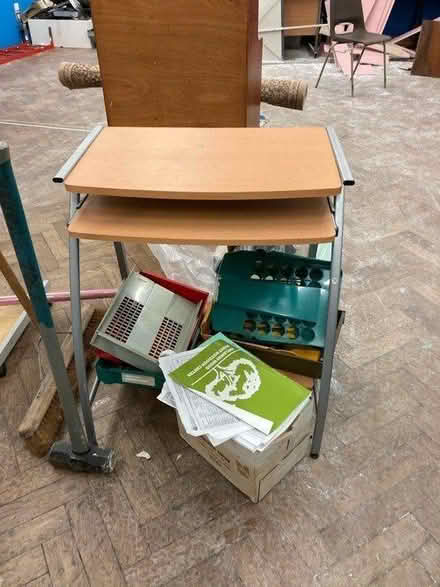 Photo of free Two computer tables,trays, folders (Croydon) #1