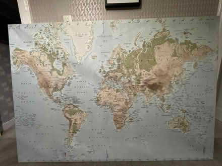 Photo of free Large world map canvas (BT9) #2