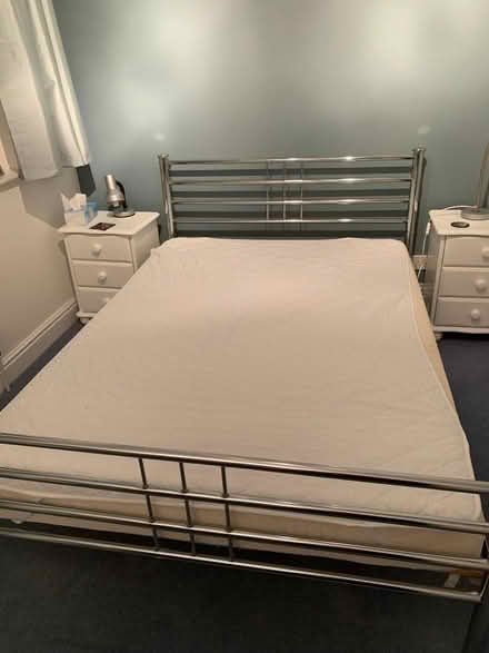 Photo of free Metal double bed frame (Reigate RH2) #1