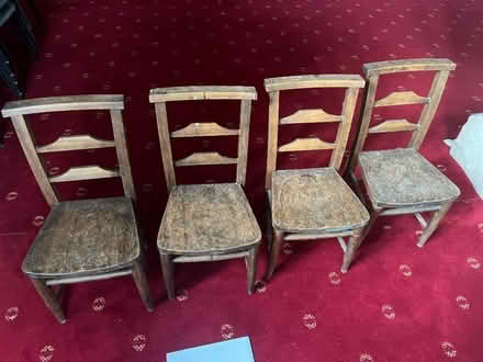 Photo of free 4 small wooden chairs (Grandborough CV23) #1