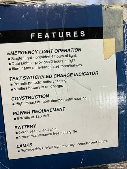 Photo of free Emergency Light (Nanuet) #2