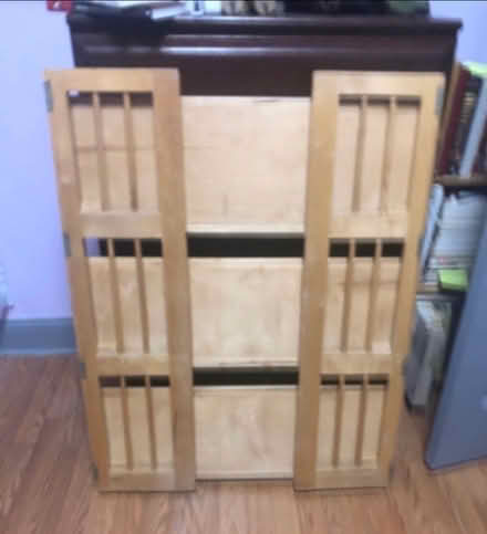 Photo of free Solid wood folding bookshelves (East Flatbush) #2