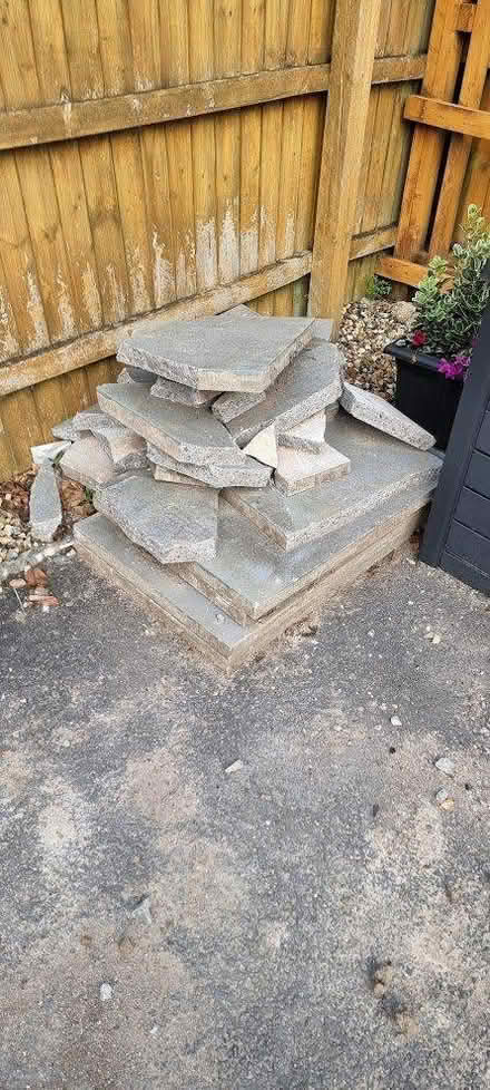 Photo of free Patio Slabs/Circle (Barry CF62) #2