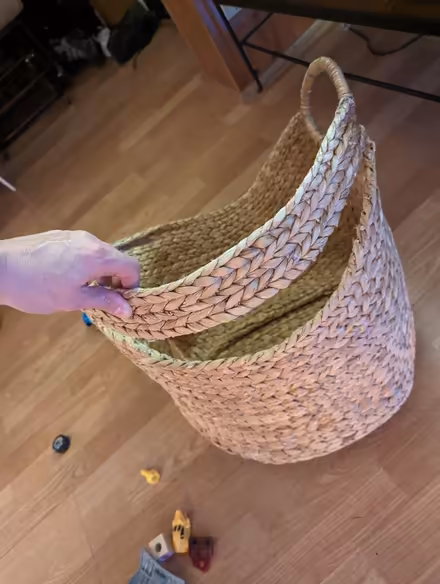 Photo of free West elm extra large basket- ripped (Beacon, NY) #2