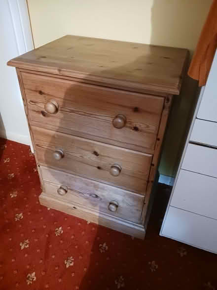 Photo of free 3 Drawer Pine Chest (Clavering CB11) #2