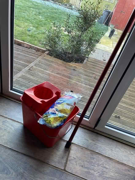 Photo of free Mop bucket, handle and new mop head (Whalley BB7) #1