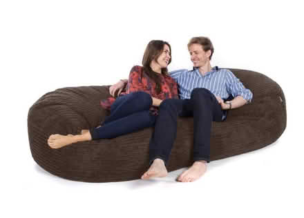 Photo of free Brown jumbo cord bean bag sofa XL (Strawberry Hill TW2) #4