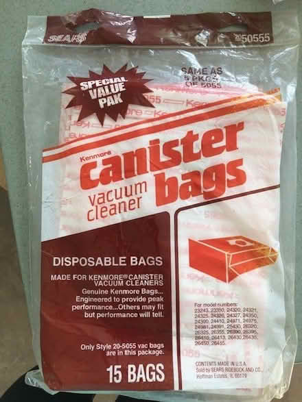 Photo of free Vacuum cleaner bags (Loudonville, off Alb-Shaker Rd) #1