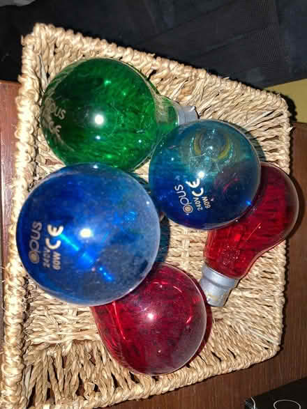 Photo of free Bayonet coloured light bulbs (Shipley BD18) #1