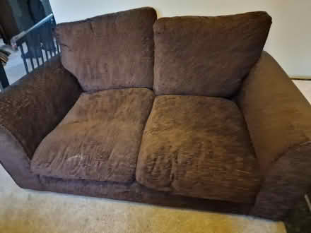 Photo of free Brown Velour Sofa (BA11) #1