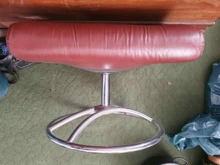 Photo of free Two leather stools / footstools (Meadowhead S8) #1
