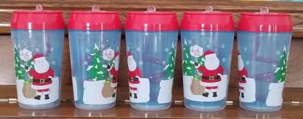Photo of free Santa Travel Mugs (5) (Bolingbrook, near Menards) #1