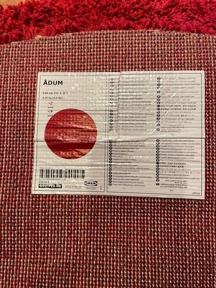 Photo of free IKEA red rug (circular) (kenilworth CV8) #1