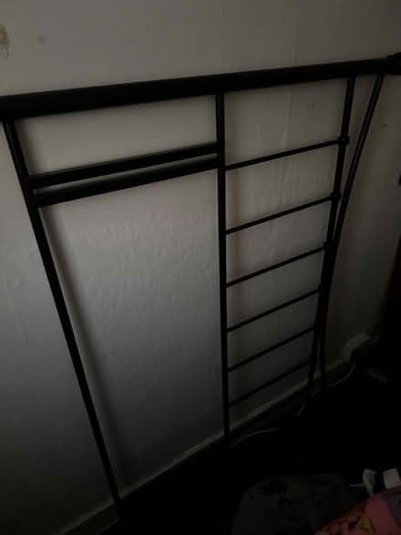Photo of free Black metal headboard for double bed (Heath End WS3) #1