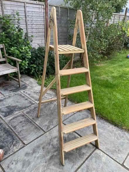 Photo of free Vintage wooden step ladder (Pokesdown BH6) #2