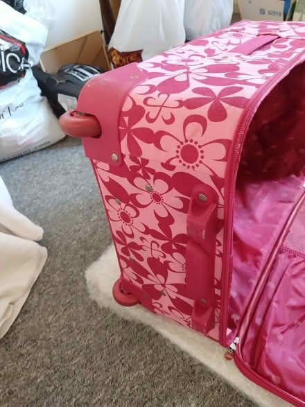 Photo of free 2 wheeled suitcase, candles, tube (Cambridge, off Newmarket rd) #2