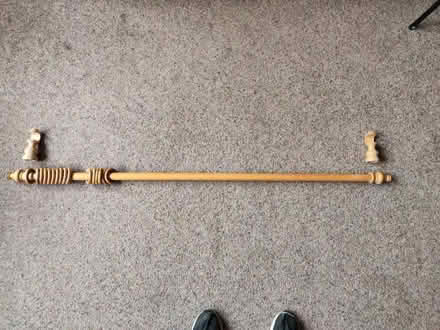 Photo of free Curtain rail + wall fittings + curtain rings (Twerton) #2