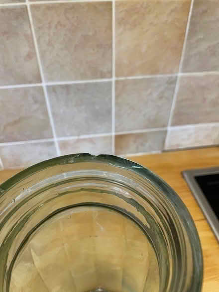Photo of free Tall glass storage jar, cork lid (Haywards Heath, near Hospital) #2