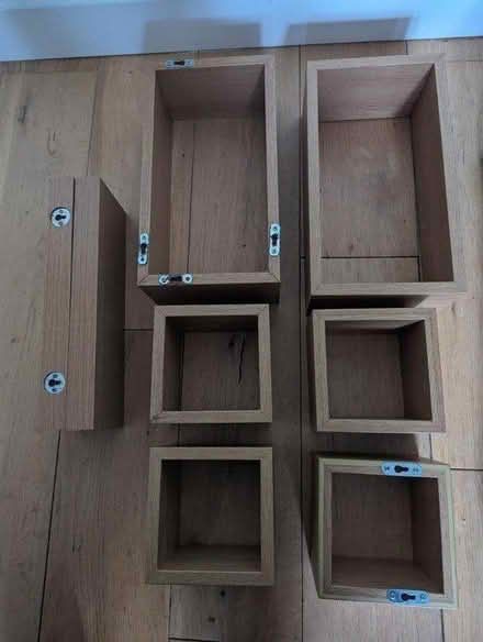 Photo of free Display shelves/boxes for wall (Kibworth Beauchamp LE8) #2