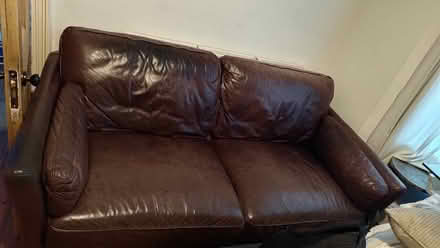 Photo of free Two seater leather sofa (Charlton SE7) #1