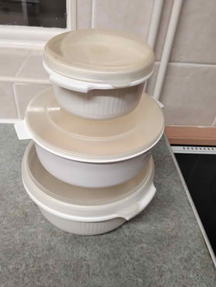 Photo of free 3 round food boxes with lids (Roffey) #1