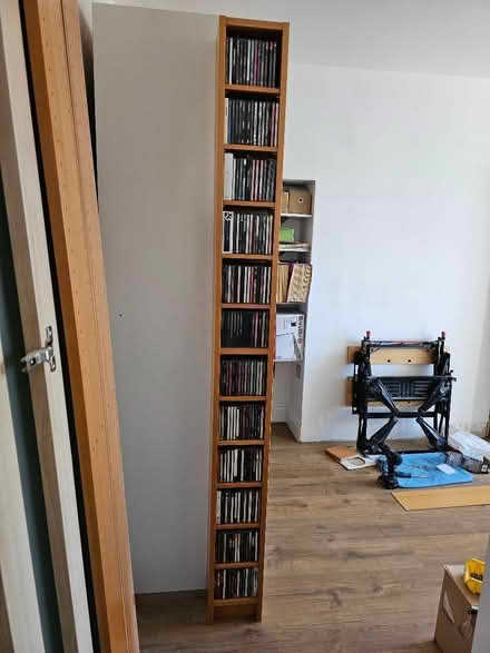 Photo of free Three Oak coloured CD/DVD Shelving (Rickmansworth central WD3) #2
